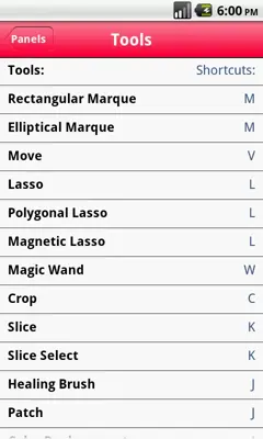 Shortcuts for Photoshop CS6 android App screenshot 10